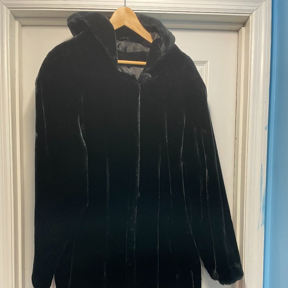 Faux Fur Hooded Coat